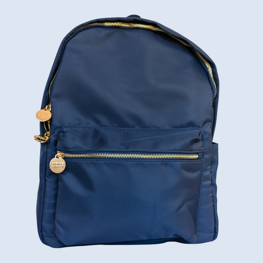 Classic Initial Backpack - Navy Blue