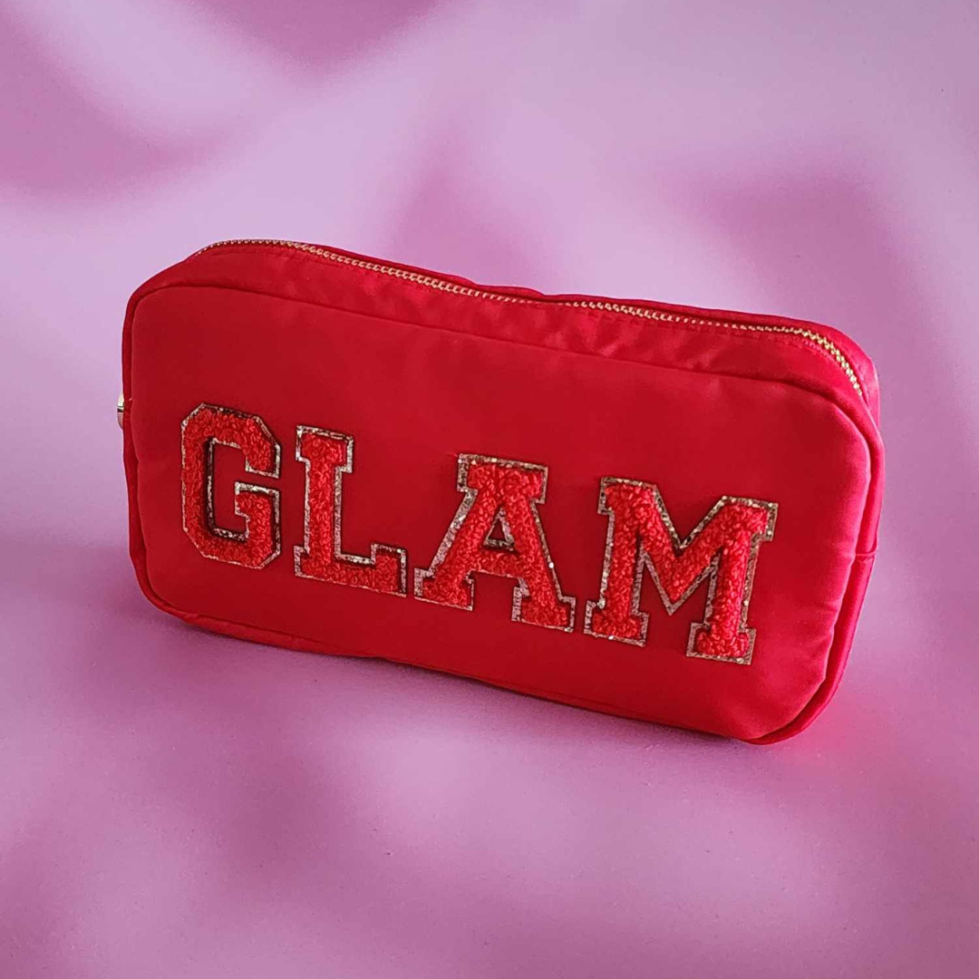 Scarlet Red Glam Makeup Bag